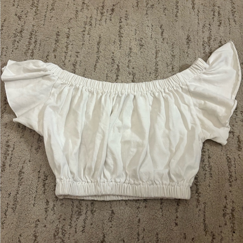 Urban Outfitters White Off-Shoulder Blouse